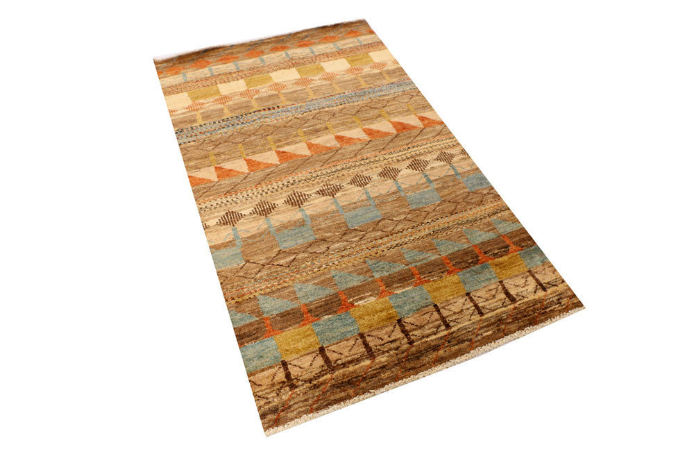 Multi Colored Gabbeh 3' x 5' 1 - No. 34074 - ALRUG Rug Store