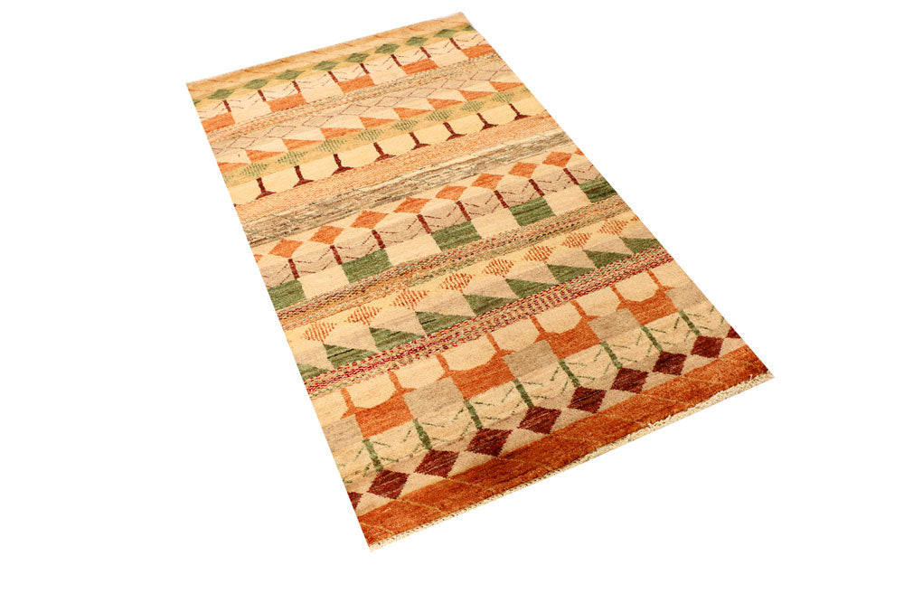 Multi Colored Gabbeh 3' x 5' 2 - No. 34093 - ALRUG Rug Store