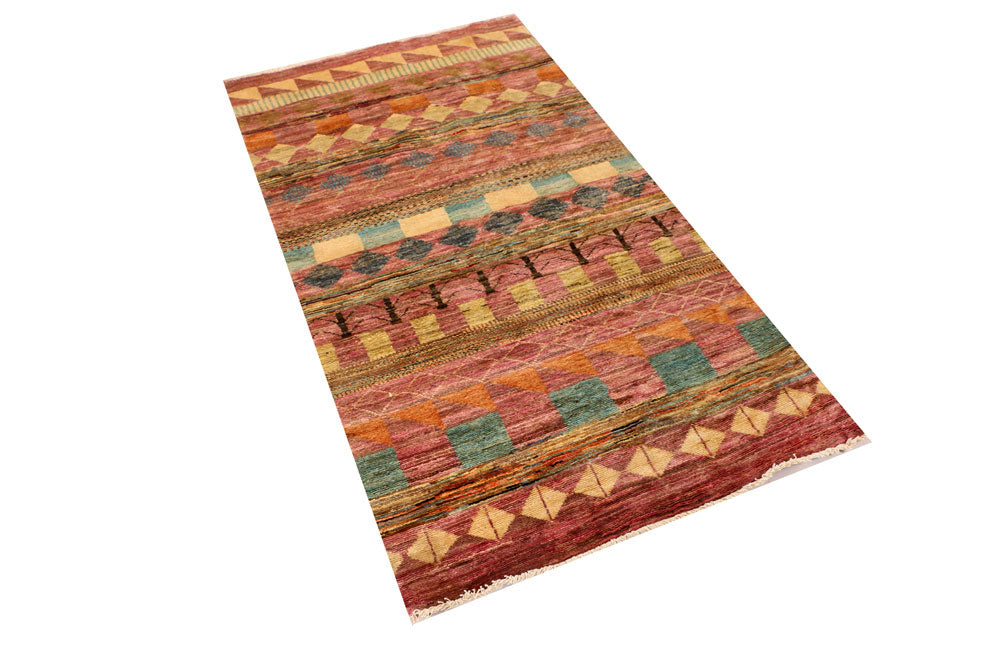 Multi Colored Gabbeh 2' 11 x 5' 4 - No. 34095 - ALRUG Rug Store