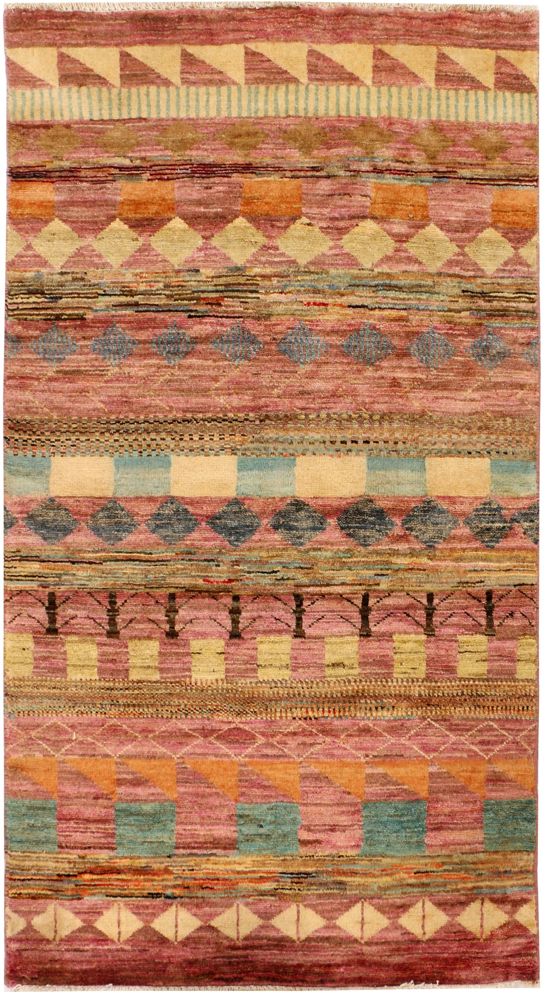 Multi Colored Gabbeh 2' 11 x 5' 4 - No. 34095 - ALRUG Rug Store