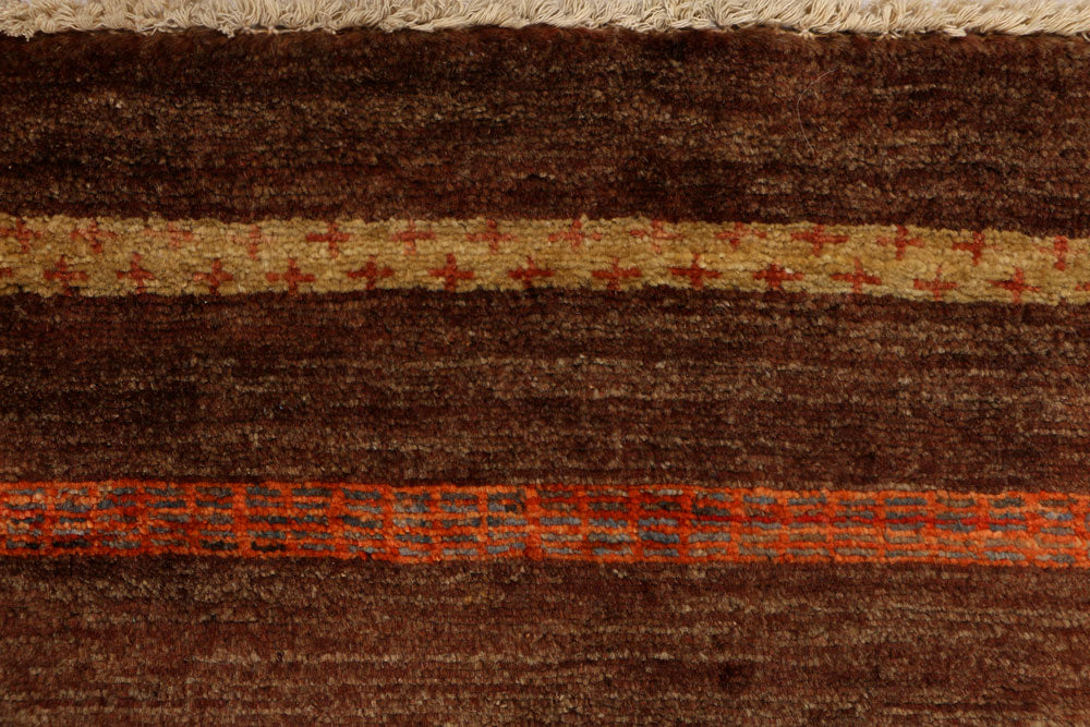 Saddle Brown Gabbeh 2' 7 x 4' 2 - No. 34129 - ALRUG Rug Store