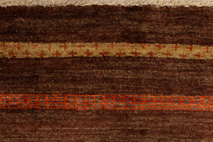 Saddle Brown Gabbeh 2' 7 x 4' 2 - No. 34129 - ALRUG Rug Store