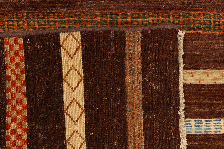 Saddle Brown Gabbeh 2' 7 x 4' 2 - No. 34129 - ALRUG Rug Store