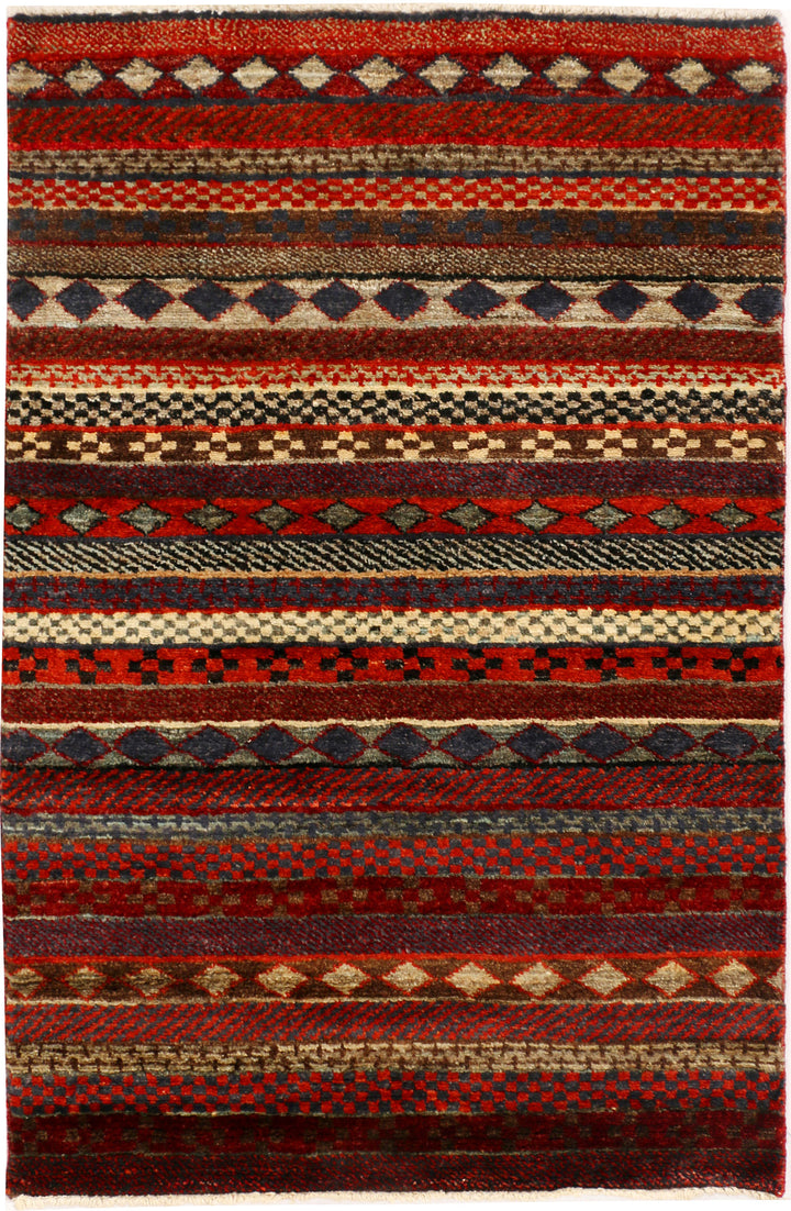 Multi Colored Gabbeh 2' 7 x 4' - No. 34143 - ALRUG Rug Store