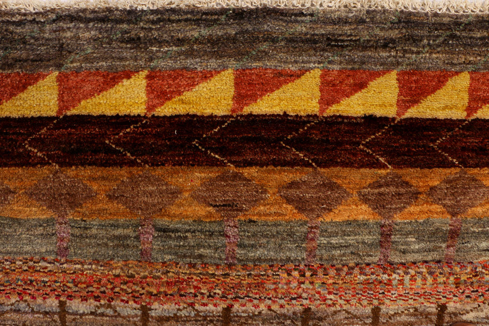 Multi Colored Gabbeh 4' 2 x 12' - No. 34147 - ALRUG Rug Store