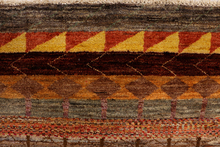 Multi Colored Gabbeh 4' 2 x 12' - No. 34147 - ALRUG Rug Store
