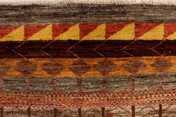 Multi Colored Gabbeh 4' 2 x 12' - No. 34147 - ALRUG Rug Store