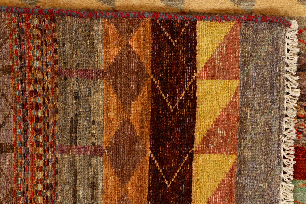 Multi Colored Gabbeh 4' 2 x 12' - No. 34147 - ALRUG Rug Store