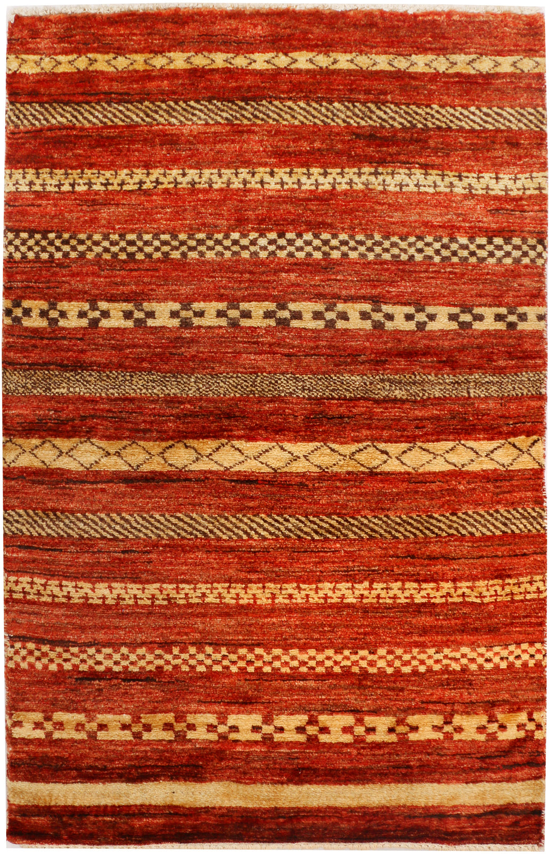 Orange Red Gabbeh 2' 7 x 4' - No. 34152 - ALRUG Rug Store