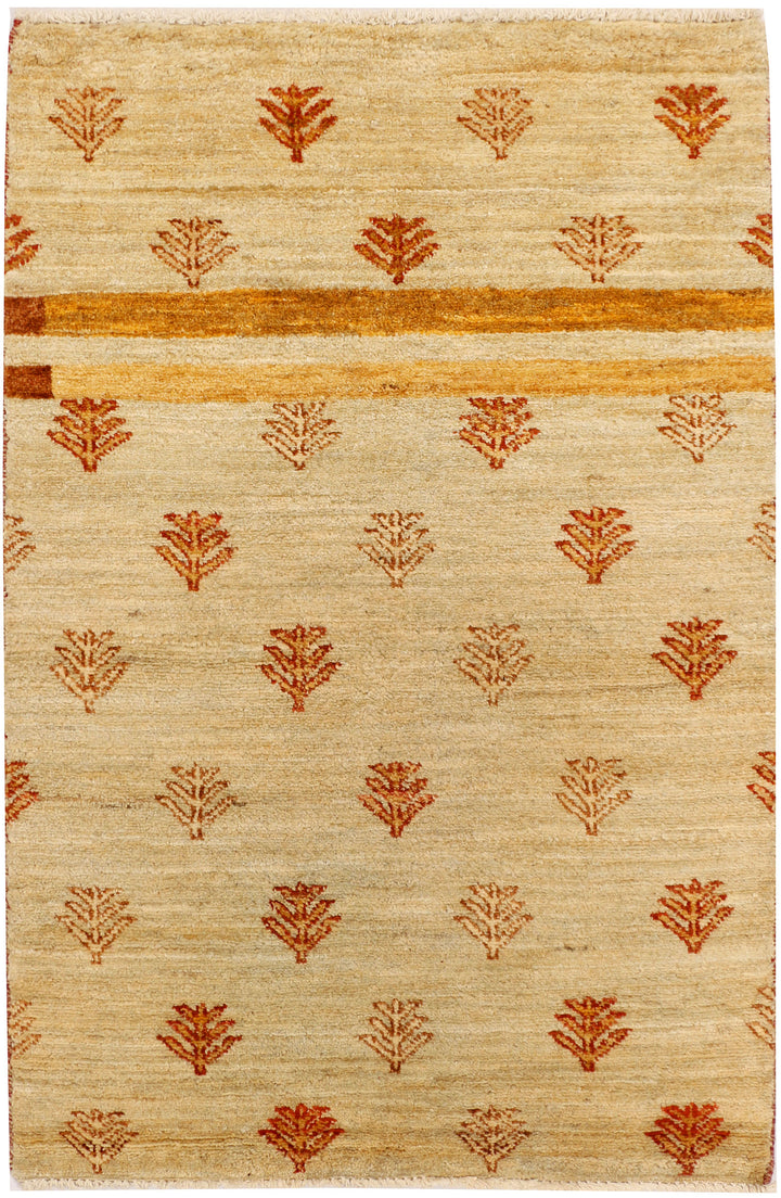 Blanched Almond Gabbeh 2' 7 x 3' 11 - No. 34153 - ALRUG Rug Store