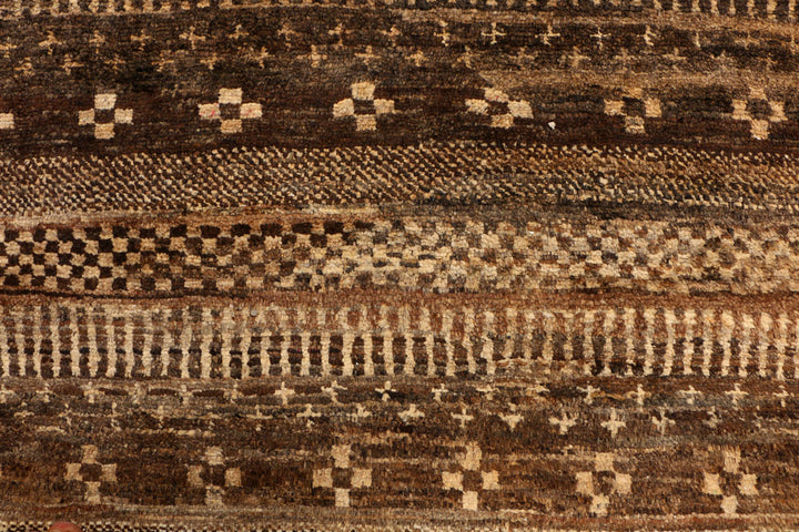 Saddle Brown Gabbeh 2' 6 x 11' 11 - No. 34166 - ALRUG Rug Store