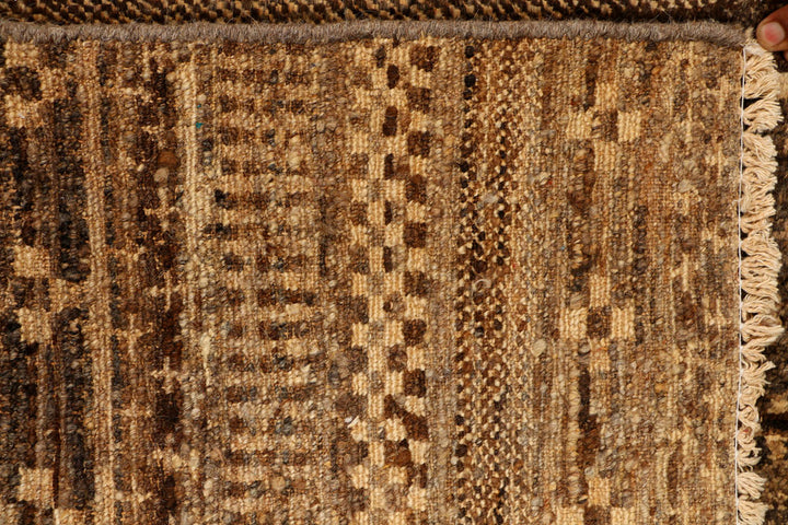 Saddle Brown Gabbeh 2' 6 x 11' 11 - No. 34166 - ALRUG Rug Store