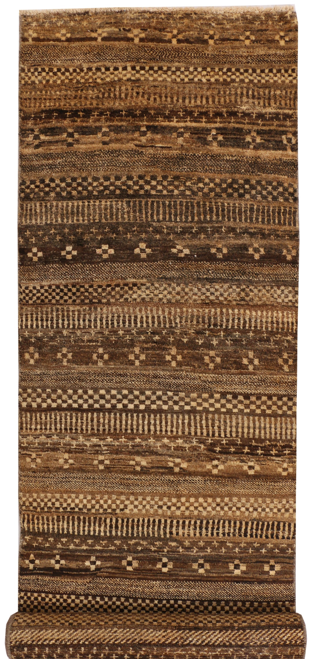 Saddle Brown Gabbeh 2' 6 x 11' 11 - No. 34166 - ALRUG Rug Store