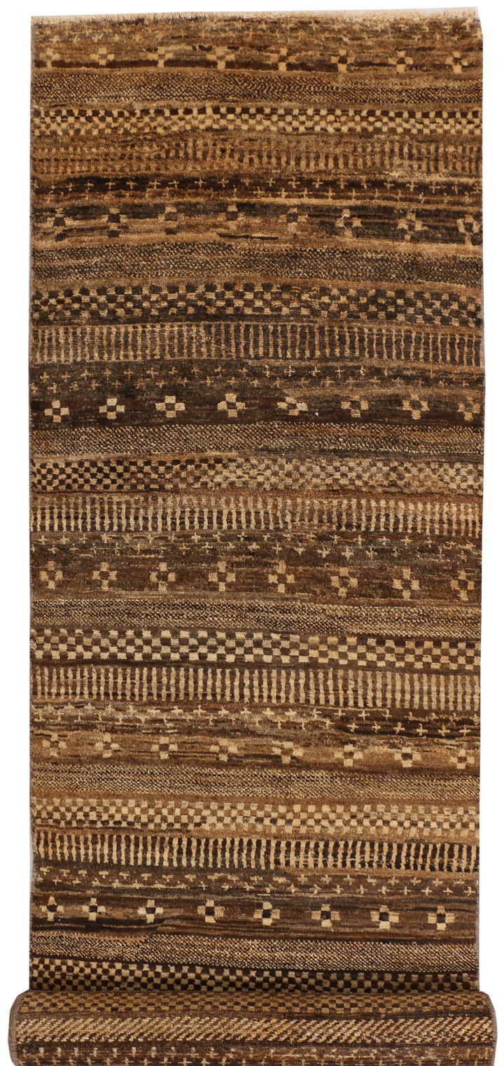 Saddle Brown Gabbeh 2' 6 x 11' 11 - No. 34166 - ALRUG Rug Store
