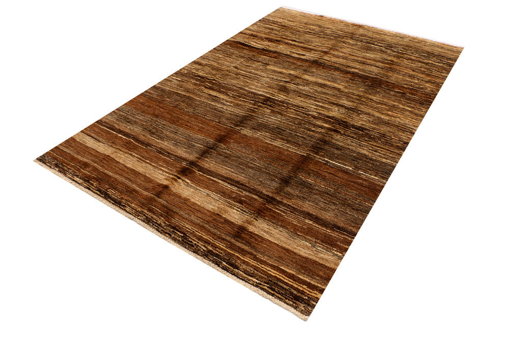 Saddle Brown Gabbeh 5' 2 x 8' 2 - No. 34205 - ALRUG Rug Store