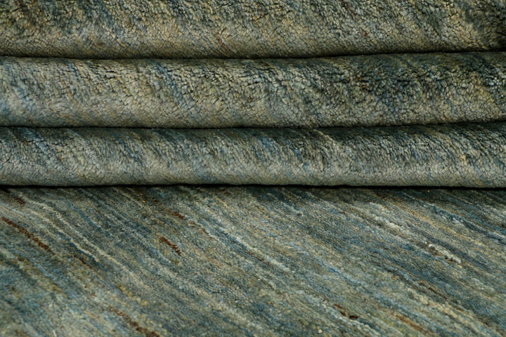 Cadet Blue Gabbeh 6' 9 x 7' 9 - No. 34206 - ALRUG Rug Store