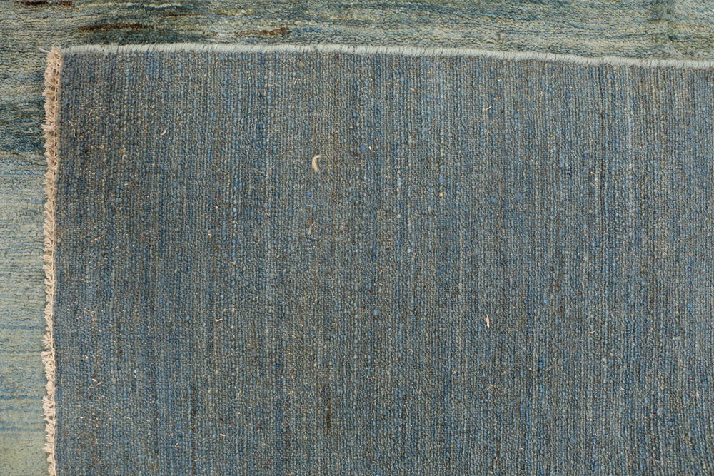 Cadet Blue Gabbeh 6' 9 x 7' 9 - No. 34206 - ALRUG Rug Store