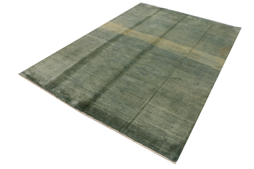 Cadet Blue Gabbeh 5' 8 x 7' 10 - No. 34207 - ALRUG Rug Store