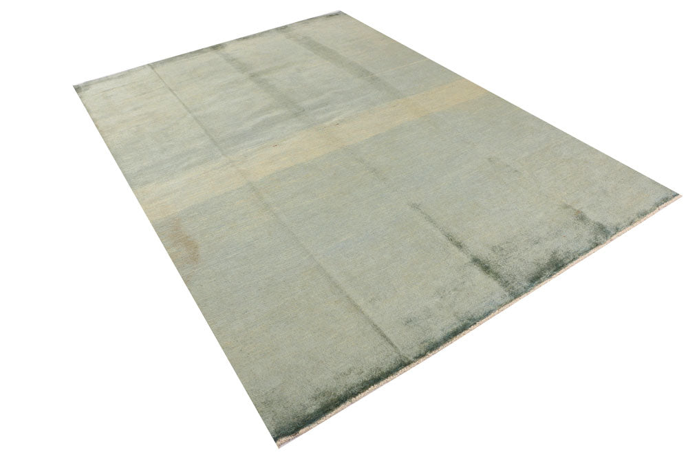 Cadet Blue Gabbeh 5' 8 x 7' 10 - No. 34207 - ALRUG Rug Store