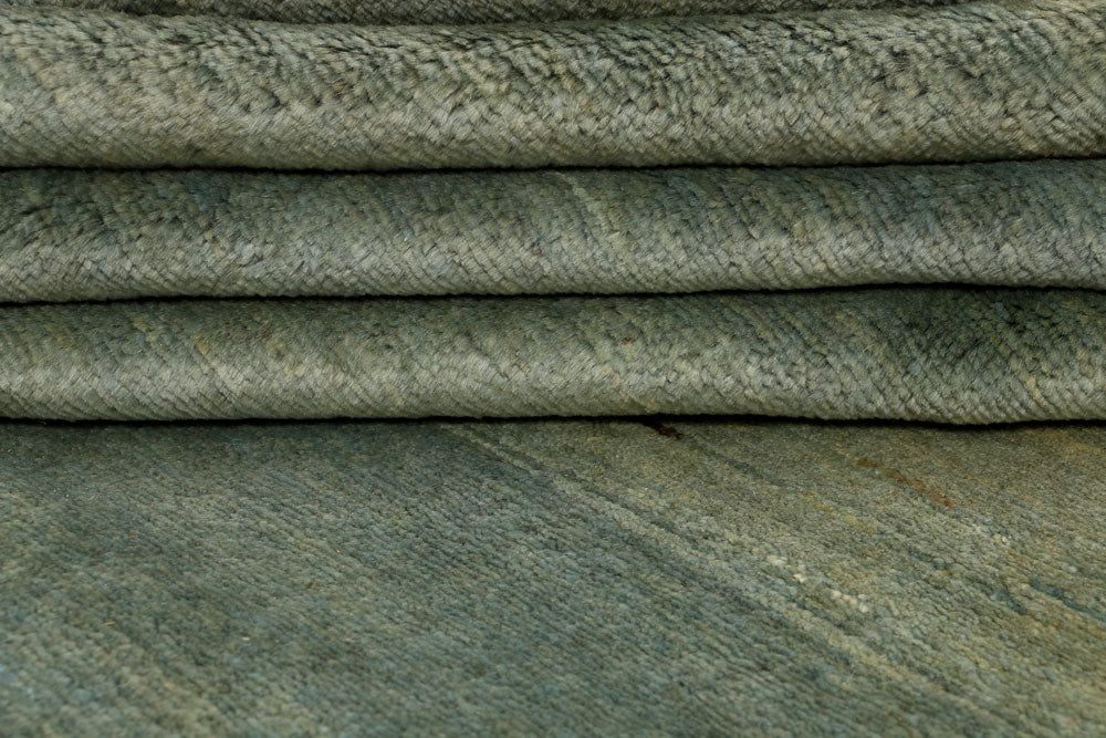 Cadet Blue Gabbeh 5' 8 x 7' 10 - No. 34207 - ALRUG Rug Store