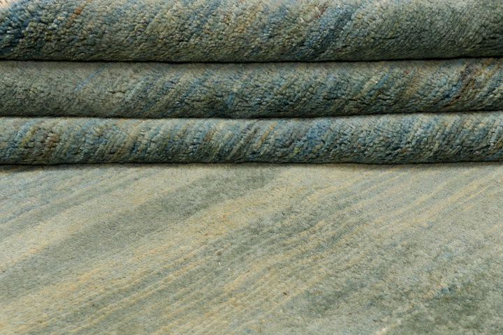 Cadet Blue Gabbeh 6' 7 x 7' 11 - No. 34208 - ALRUG Rug Store