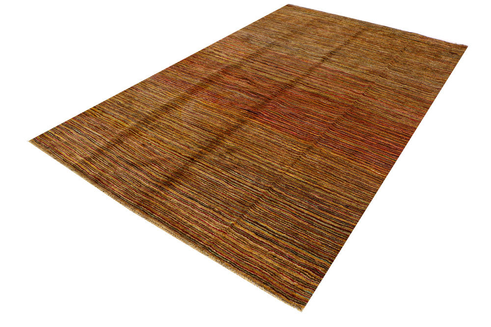 Saddle Brown Gabbeh 5' 5 x 8' 6 - No. 34210 - ALRUG Rug Store