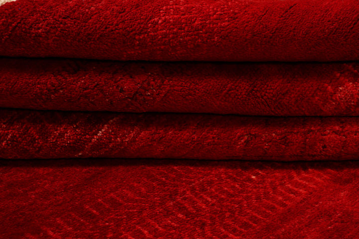 Maroon Gabbeh 6' 5 x 9' 4 - No. 34232 - ALRUG Rug Store