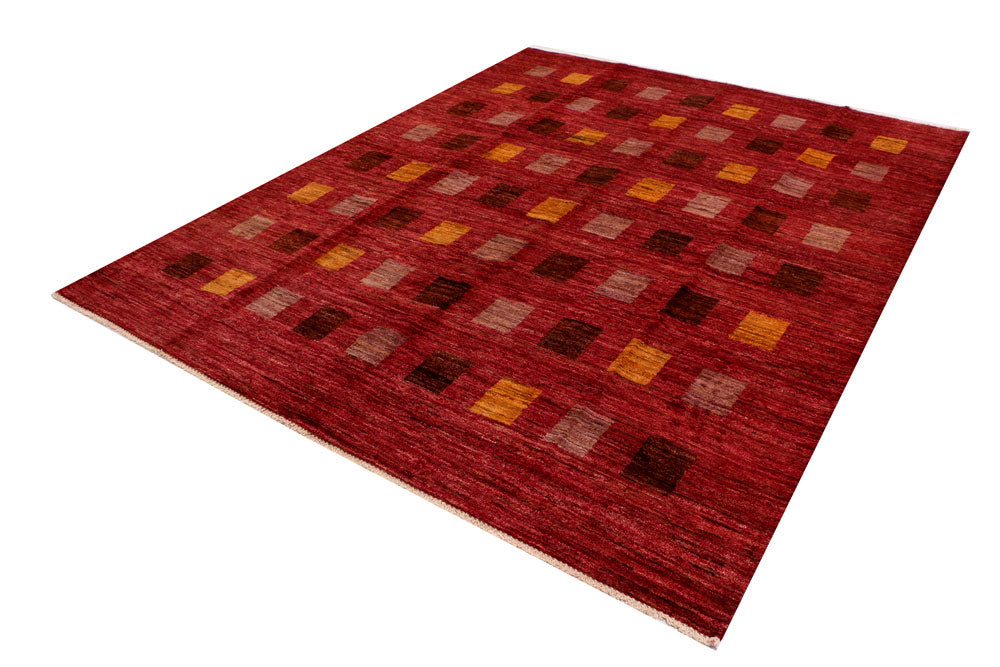 Firebrick Gabbeh 6' 8 x 8' 4 - No. 34235 - ALRUG Rug Store