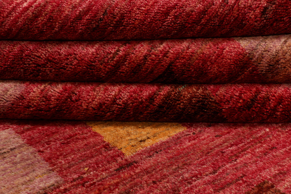 Firebrick Gabbeh 6' 8 x 8' 4 - No. 34235 - ALRUG Rug Store