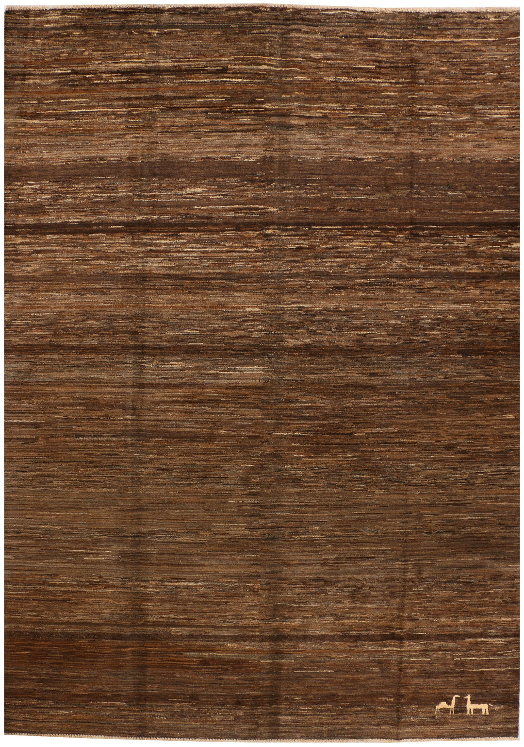 Saddle Brown Gabbeh 6' 7 x 9' 2 - No. 34239 - ALRUG Rug Store