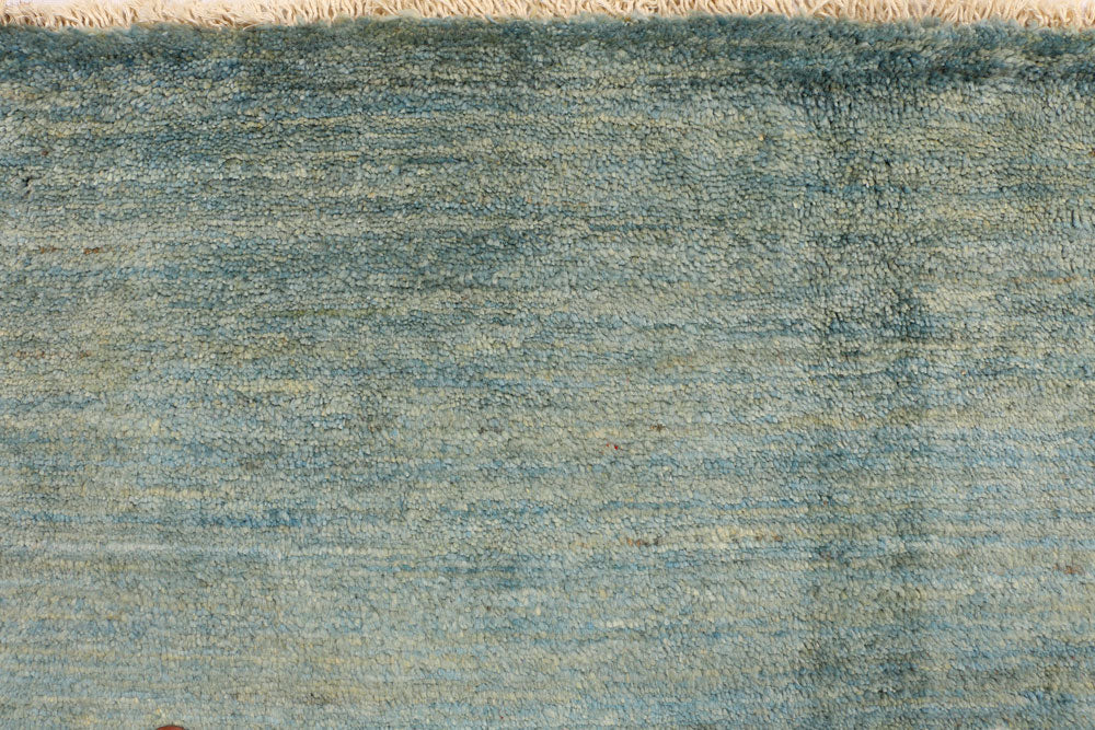 Steel Blue Gabbeh 6' 8 x 7' 10 - No. 34257 - ALRUG Rug Store