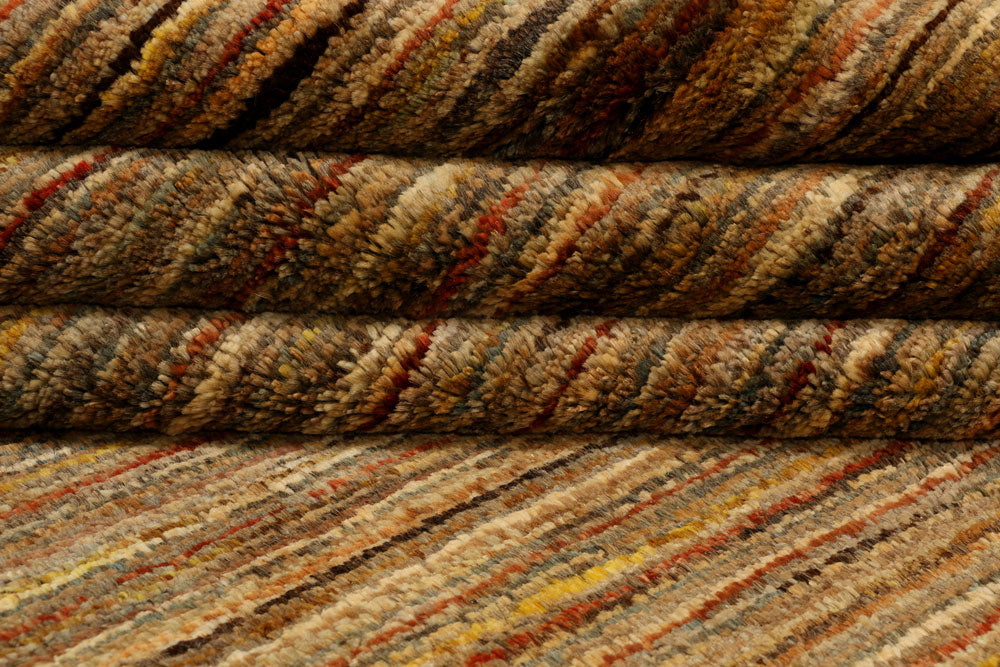 Saddle Brown Gabbeh 6' 5 x 10' - No. 34261 - ALRUG Rug Store