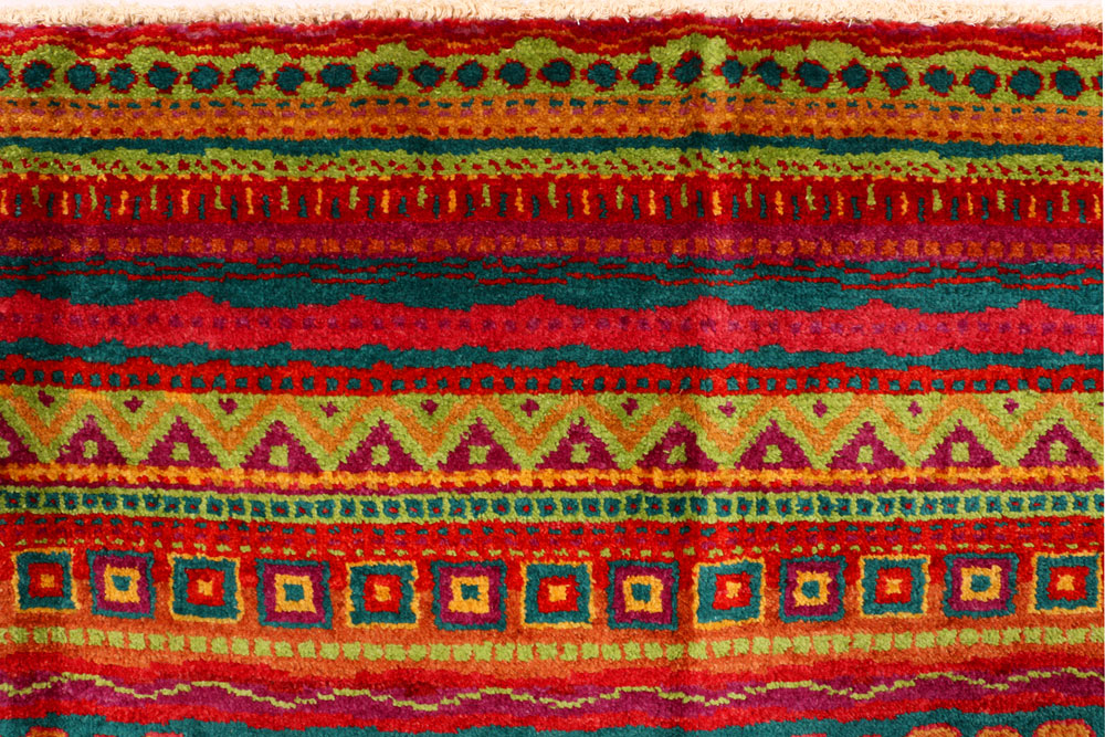 Multi Colored Gabbeh 6' x 9' 1 - No. 34265 - ALRUG Rug Store