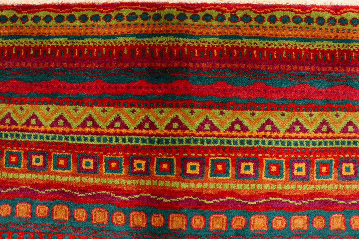 Multi Colored Gabbeh 6' x 9' 1 - No. 34265 - ALRUG Rug Store