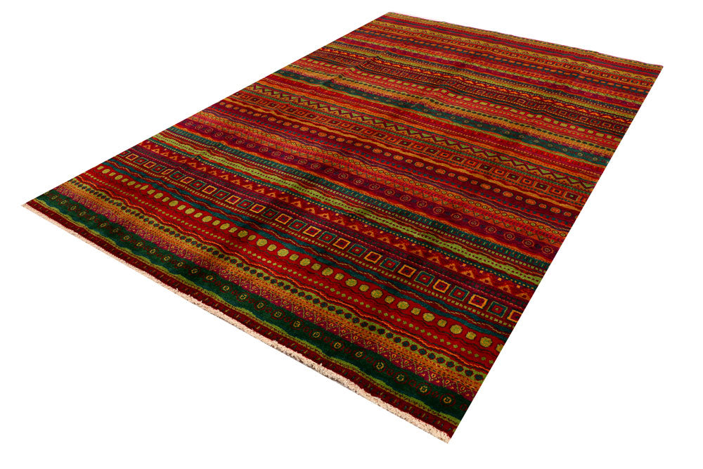 Multi Colored Gabbeh 6' x 9' 1 - No. 34265 - ALRUG Rug Store
