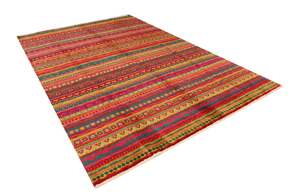 Multi Colored Gabbeh 6' x 9' 1 - No. 34265 - ALRUG Rug Store