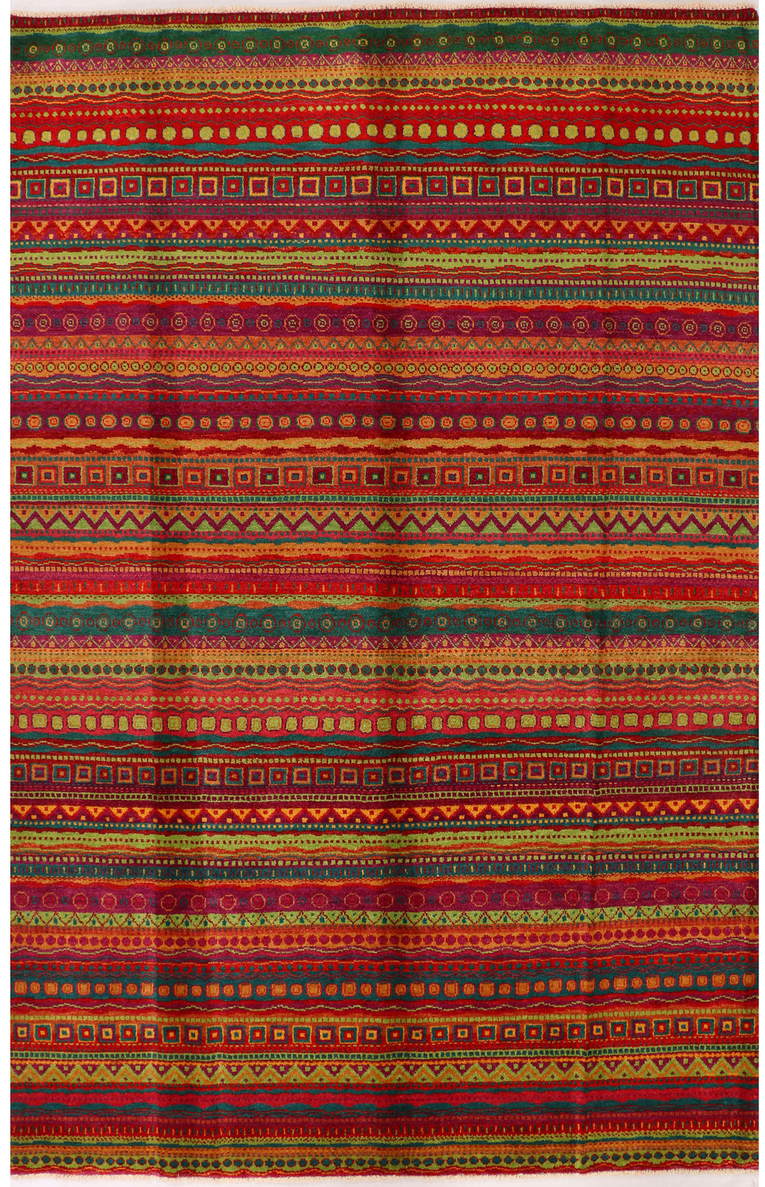 Multi Colored Gabbeh 6' x 9' 1 - No. 34265 - ALRUG Rug Store