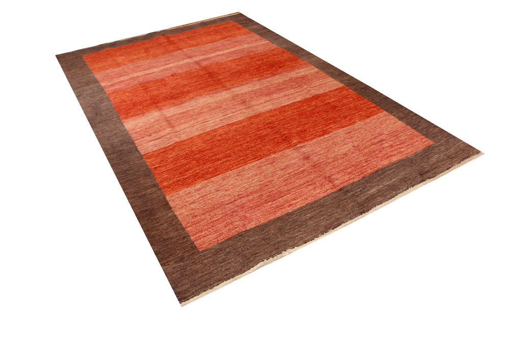 Orange Red Gabbeh 6' 6 x 9' 11 - No. 34267 - ALRUG Rug Store