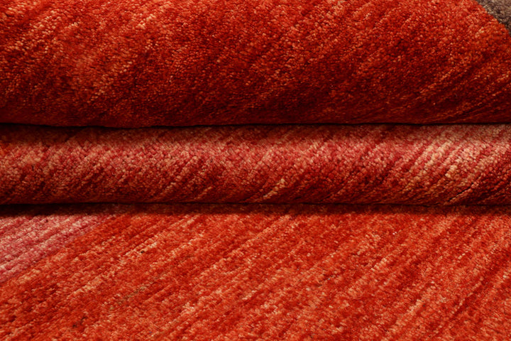 Orange Red Gabbeh 6' 6 x 9' 11 - No. 34267 - ALRUG Rug Store