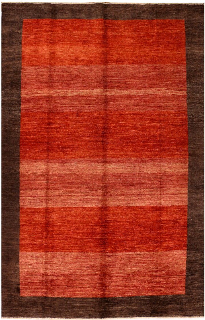 Orange Red Gabbeh 6' 6 x 9' 11 - No. 34267 - ALRUG Rug Store