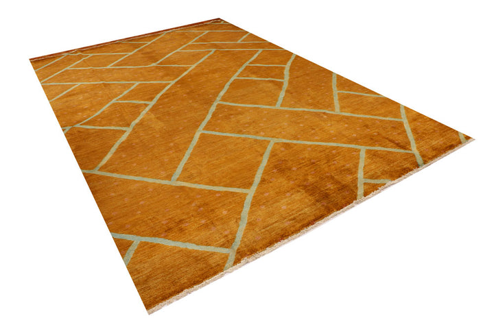 Chocolate Ikat 7' 3 x 10' 5 - No. 34270 - ALRUG Rug Store