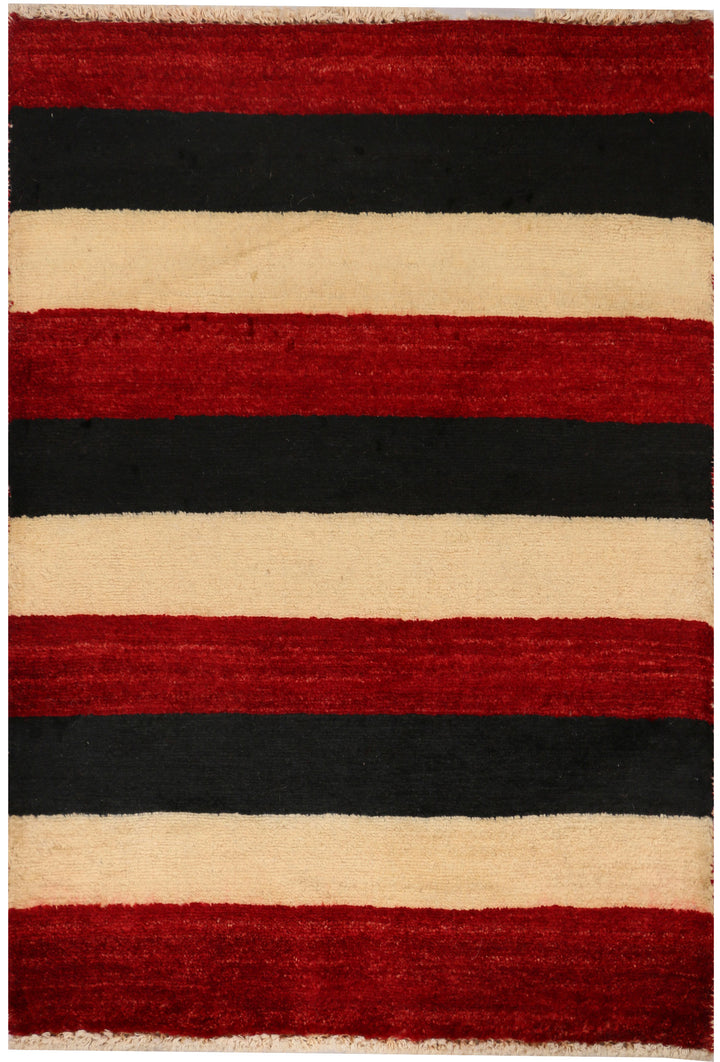 Multi Colored Gabbeh 2' 1 x 3' - No. 34307 - ALRUG Rug Store