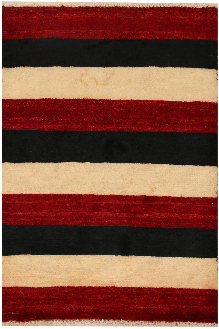 Multi Colored Gabbeh 2' 1 x 3' - No. 34309 - ALRUG Rug Store
