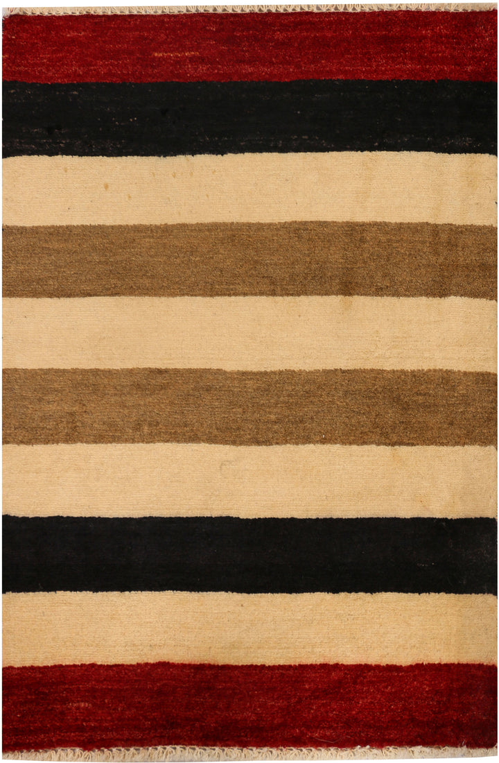 Multi Colored Gabbeh 2' 1 x 3' - No. 34325 - ALRUG Rug Store