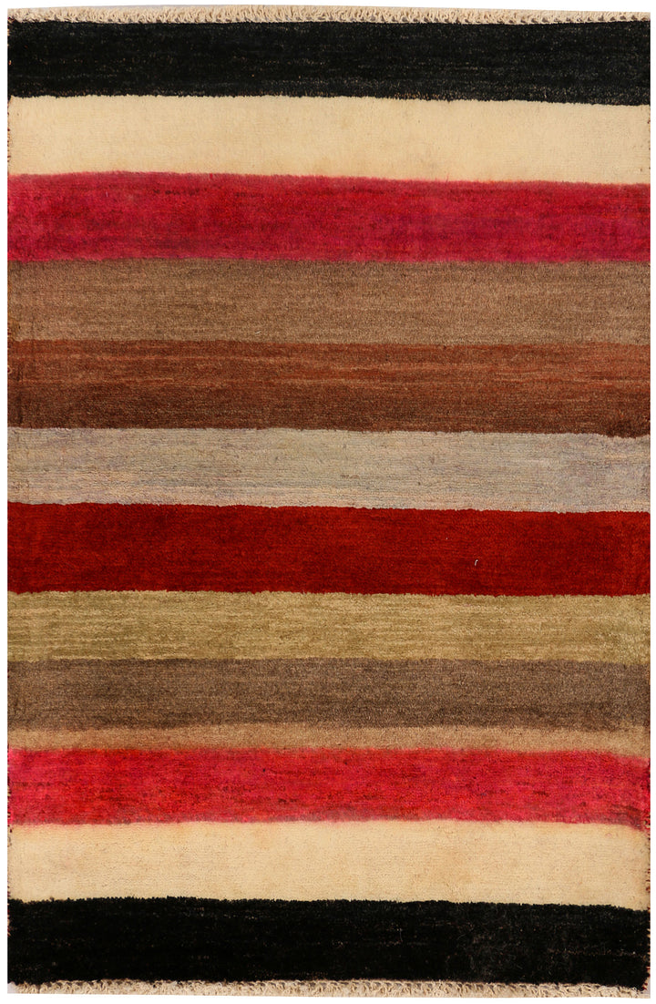 Multi Colored Gabbeh 2' 1 x 3' - No. 34335 - ALRUG Rug Store