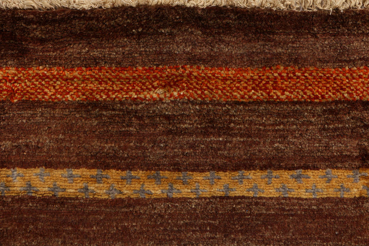 Saddle Brown Gabbeh 2' 7 x 4' - No. 34408 - ALRUG Rug Store