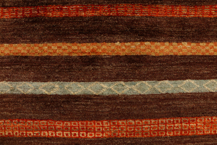 Saddle Brown Gabbeh 2' 7 x 4' - No. 34408 - ALRUG Rug Store