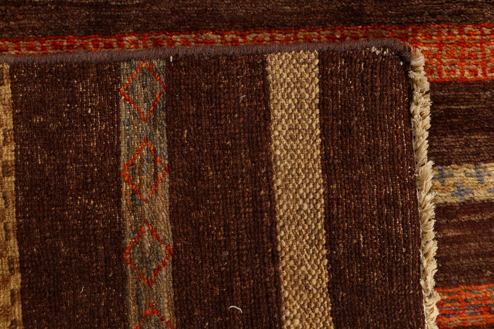 Saddle Brown Gabbeh 2' 7 x 4' - No. 34408 - ALRUG Rug Store
