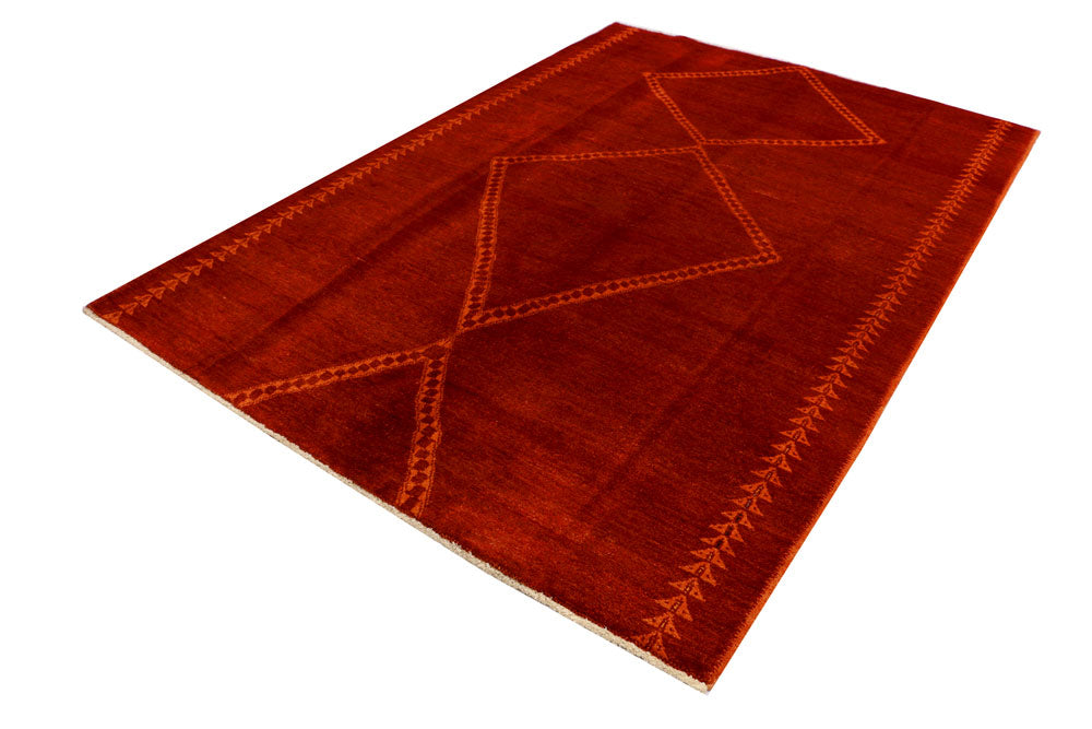 Firebrick Gabbeh 5' 7 x 8' 2 - No. 34413 - ALRUG Rug Store
