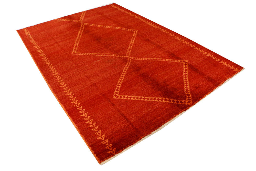 Firebrick Gabbeh 5' 7 x 8' 2 - No. 34413 - ALRUG Rug Store